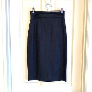 Valentino | Pencil Skirt | Navy Linen